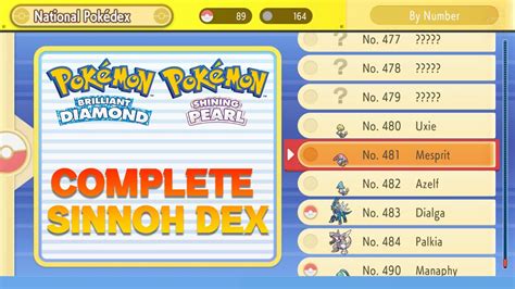 pokémon brilliant diamond pokédex|More.